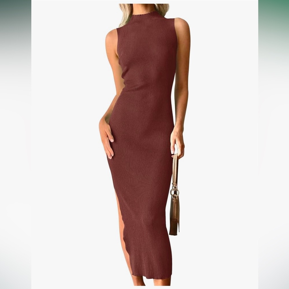 Like new brown mock neck dress